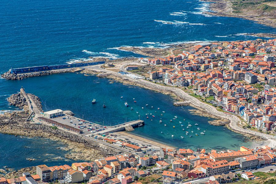 Puerto Pesquero de A Guarda visto desde el cielo